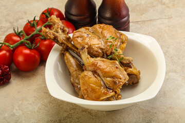 Rabbit stew in spicy sauce