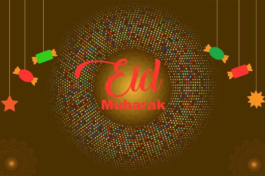 Happy Eid Mubarak festivel card design template,Banner in modern trend style. Vector illustration