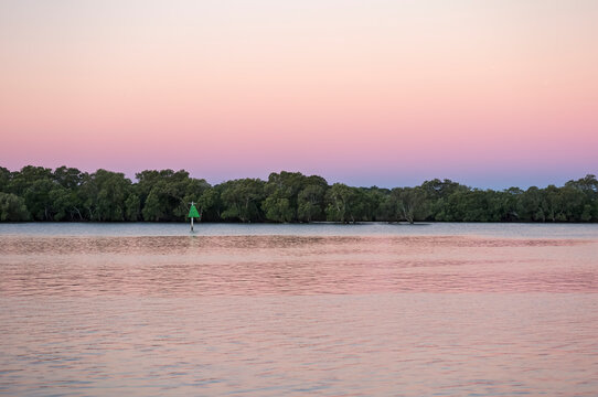 Looking over calm water to Kangaroo Island - Gold Coast