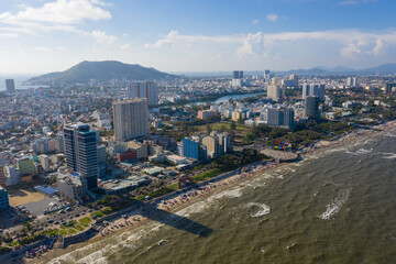 Vung Tau city and coast, Vietnam. Vung Tau is a famous coastal city in the South of Vietnam