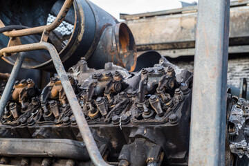 burnt down harvestor