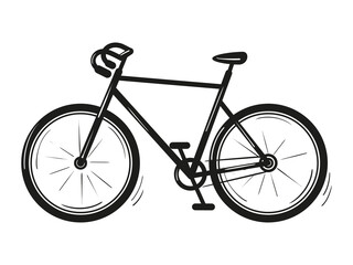Sports, track bike, black sign, icon. Vector, isolated, on a white background.