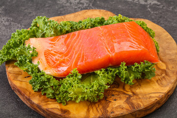 Salmon fillet slice for cooking
