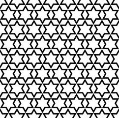 Fototapeta premium Seamless geometric stars, diamonds and hexagons grid pattern.