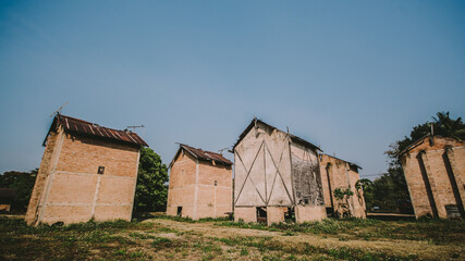 Ruins of an abandoned building.