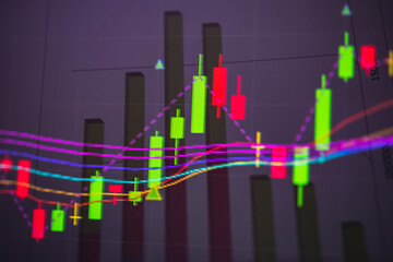 Financial accounting of profit summary graphs analysis. The business plan at the meeting and analyze financial numbers to view the performance of the company in stock market exchange.