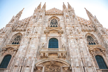 Fototapeta na wymiar The Duomo of Milan Cathedral in Milan, Italy.