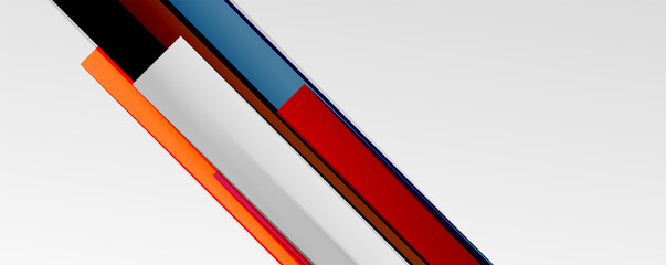 Multicolored lines background. Design template for business or technology presentations, internet posters or web brochure covers