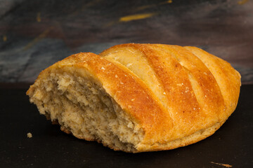 bread on a wooden board