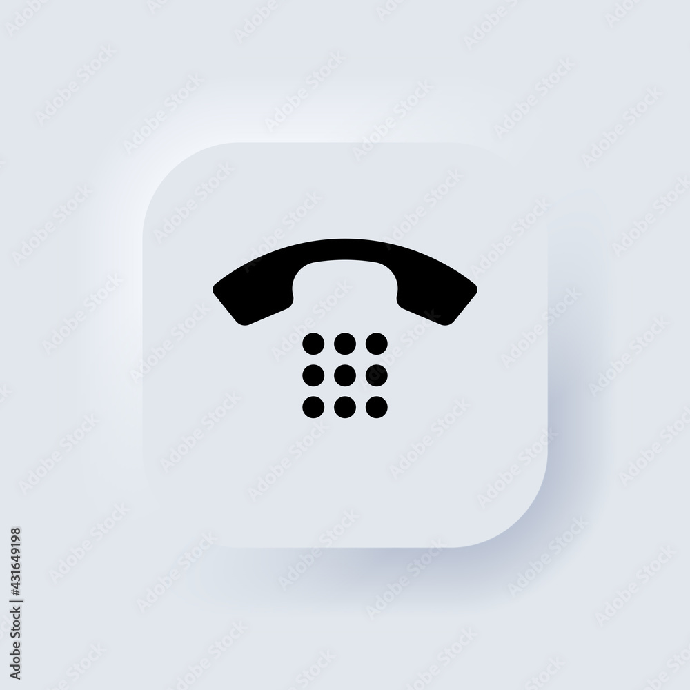 Poster phone call icon. call the icon page symbol for your website design. icon calling logo, app, user int