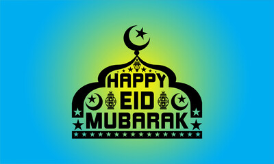 Happy eid celebration islamic tshirt 