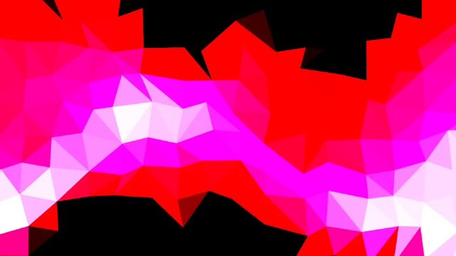 Abstract fractals in red, pink, black, white, background animation