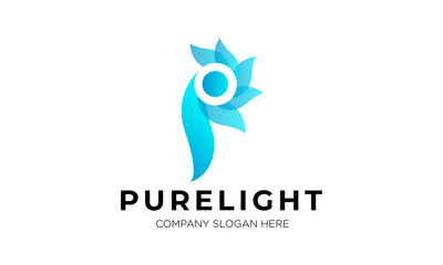 Fototapeta premium P letter logo flower look for professional business.
