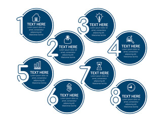 Business data visualization. timeline infographic icons designed for abstract background template. vector banner can be used for workflow layout, diagram,presentation, education or any number option.
