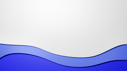 3d illustration blue and white color background