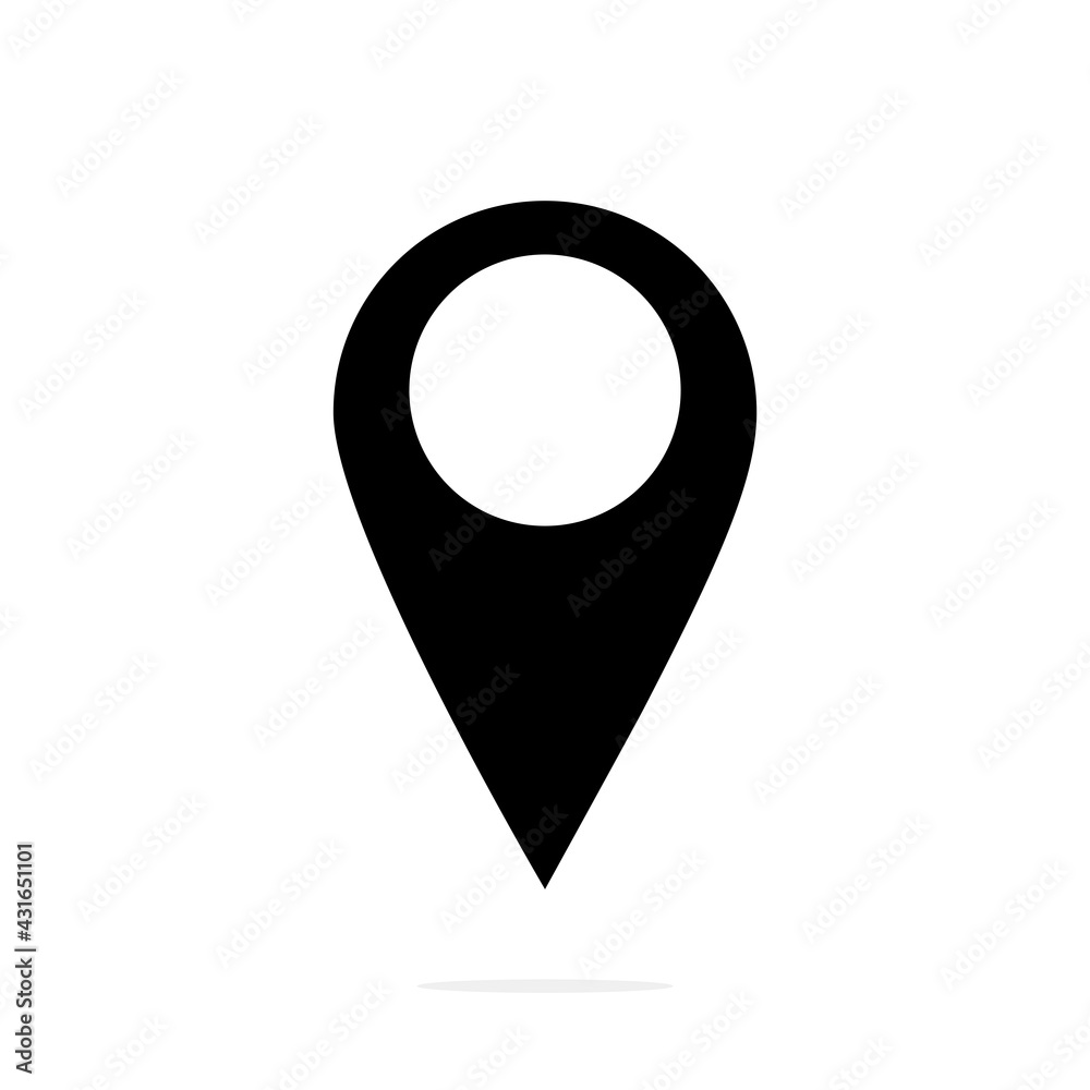Poster simple mark on map icon on background -vector eps10