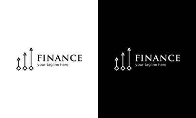 Finance tech Accounting Logo Design Vector
