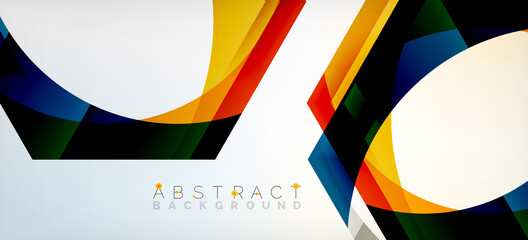 Obraz premium Transparent hexagons geometric shapes abstract background