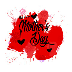 Obraz premium A modern illustration of a happy mother's day, with paper flowers and letter on. The illustration can be used in the newsletter, brochures, postcards, tickets, advertisements, banners, greetings, card