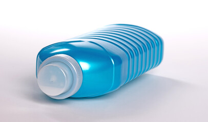 Detergent bottle, blue liquid washing soap for textile