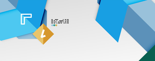 Shiny color triangles and geometric shapes vector abstract background