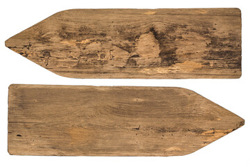 old wooden sign board background. plank wood isolated for design art work or add text message.