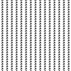 Abstract ornament with black triangles on white background. Geometric seamless texture.