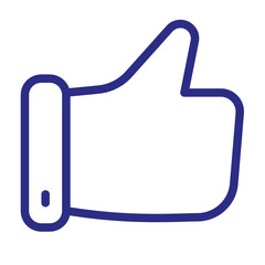 Obraz premium like review good hand single isolated icon with outline style