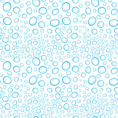 Bubbles surface pattern design. Geometric ocean seamless pattern. Doodle sea endless texture. Marine boundless background. Nautical undersea repeating tile. Abstract editable flat aquatic background