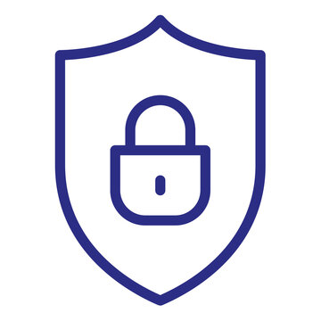 recommend clip art: secure shield trusted safe single isolated icon with outline style