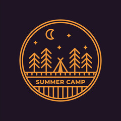 Logo template of summer camp