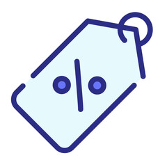 price tag label sale single isolated icon with dash or dashed line style