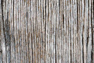Background of an old wooden wall with vertical cracks