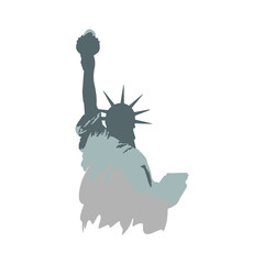 Grey vector of Liberty Statue