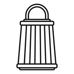 Insect trap lamp icon, outline style