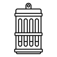 Insect lamp icon, outline style