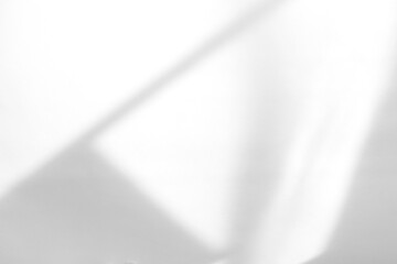 Organic drop diagonal shadow on a white wall, overlay effect for photo, mock-ups, posters,...