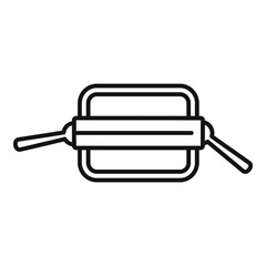 Hunting animal trap icon, outline style