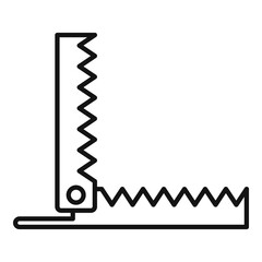 Steel animal trap icon, outline style