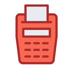 cashier bill payment single isolated icon with filled line style