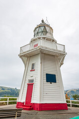 Coast and french village of Akaroa, New Zealand, South Island.