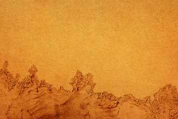 Old brown paper grunge for background. Abstract liquid coffee color texture.