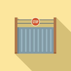 Border gate icon, flat style