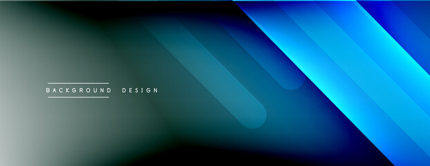 Dynamic lines abstract background. 3D shadow effects and fluid gradients. Modern overlapping forms
