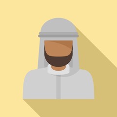 Asia immigrant icon, flat style