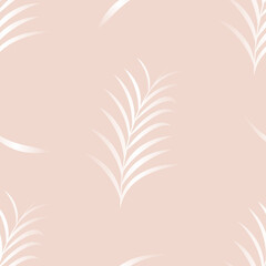 Fototapeta na wymiar Seamless Pattern with leaves on pink background