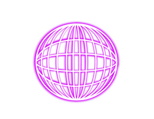 Illustration of purple earth silhouette on the internet.