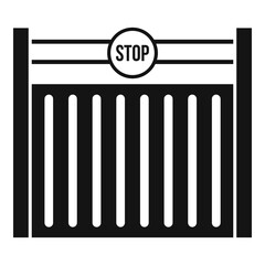 Border gate icon, simple style