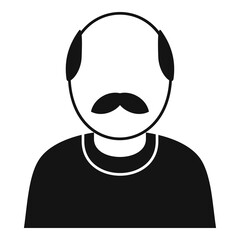 Old immigrant icon, simple style