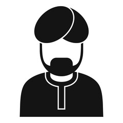 Arab immigrant icon, simple style